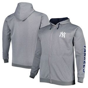 Men's 3XLT Fanatics Profile Ash New York Yankees Big & Tall Pullover Hoodie Gray
